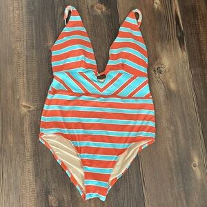 Anthropologie Allihop Plunge One-Piece Swimsuit